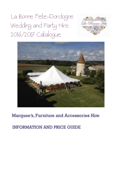 Marquee, Furniture and Accessories Catalogue