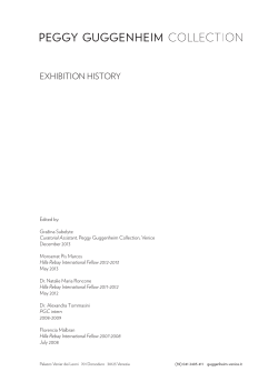 exhibition history - Guggenheim