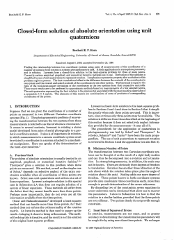 quaternions - Computer Vision Laboratory