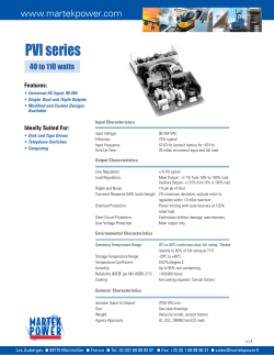 PVI 40-110 Watts AC-DC power supplies