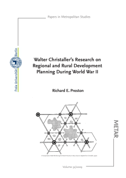 METAR Walter Christaller`s Research on Regional and Rural