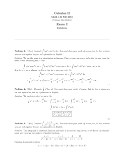Exam 2 Solutions