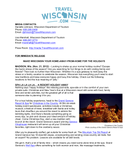 MEDIA CONTACTS - Travel Wisconsin