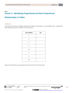 Lesson 3: Identifying Proportional and Non