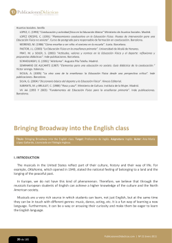 Bringing Broadway into the English class