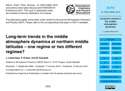 Long-term trends in the middle atmosphere dynamics