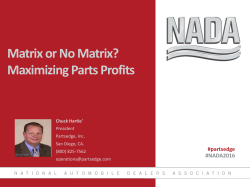 Matrix or No Matrix? Maximizing Parts Profits