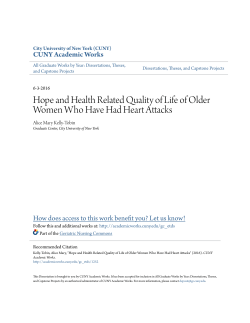 Hope and Health Related Quality of Life of Older Women Who Have
