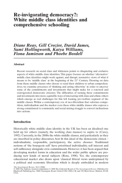 Re-invigorating democracy?: White middle class identities and
