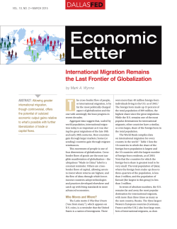 International Migration Remains the Last Frontier of Globalization