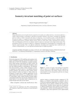 Isometry-invariant matching of point set surfaces