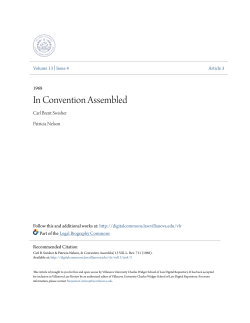 In Convention Assembled - Digital Repository