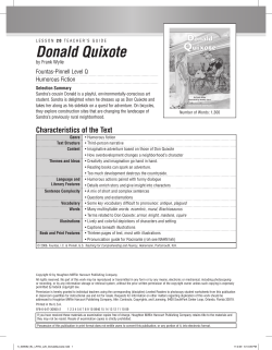 Donald Quixote - Houghton Mifflin Harcourt