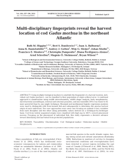 Multi-disciplinary fingerprints reveal the harvest location of cod
