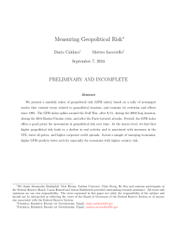 Measuring Geopolitical Risk