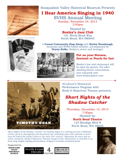 I Hear America Singing in 1940 SVHS Annual Meeting Short Nights