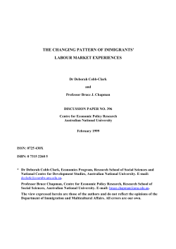 the changing pattern of immigrants` labour market experiences