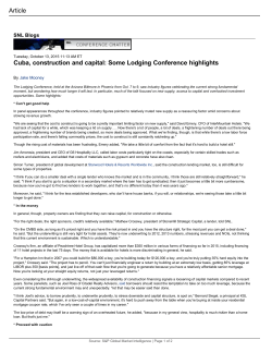 Cuba, construction and capital: Some Lodging