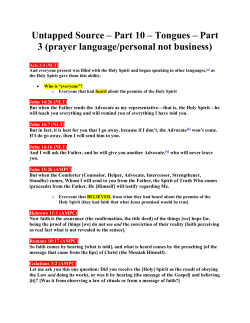Sermon Notes - Life Connections Ministries