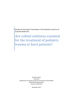 Are colloid solutions essential for the treatment of pediatric trauma or