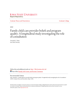 Family child care provider beliefs and program quality