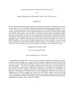 Local Revenue Hills: Evidence from Four US Cities