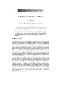 Single-file diffusion far from equilibrium 1 Introduction