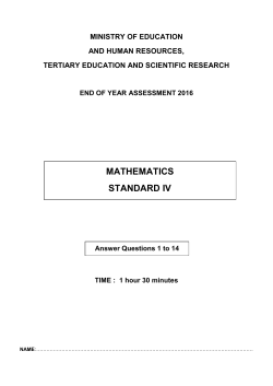 MATHEMATICS STANDARD IV