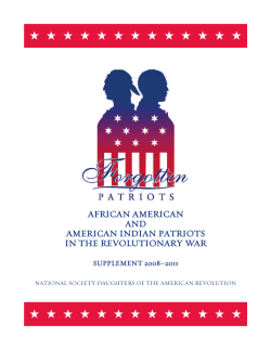 Forgotten Patriots Supplement 2008-2012