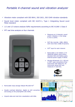 Portable 4-channel sound and vibration analyzer