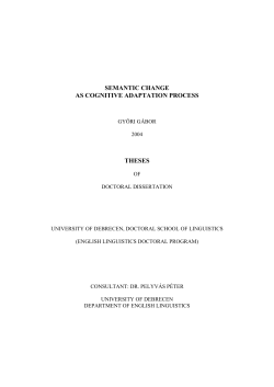 semantic change as cognitive adaptation process theses