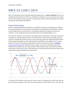 HW3: CS 110X C 2014