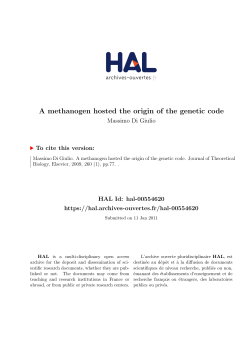 A methanogen hosted the origin of the genetic code