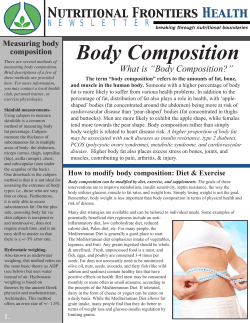 Body Composition - Nutritional Frontiers