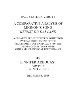 kennst du das land - Cardinal Scholar Home