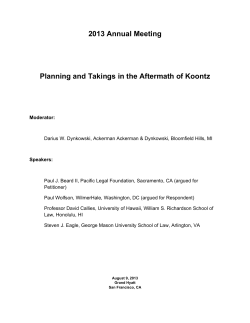 Planning and Takings in the Aftermath of