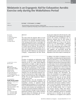 Melatonin is an Ergogenic Aid for Exhaustive Aerobic Exercise only