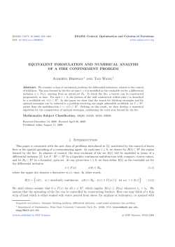 Equivalent formulation and numerical analysis of a fire