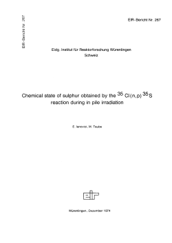 Chemical state of sulphur obtained by the 35 CI (n, p) 35 S reaction