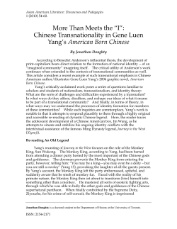More Than Meets The "I": Chinese Transnationality in Gene Luen