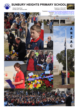 April 30th Newsletter - Sunbury Heights Primary School