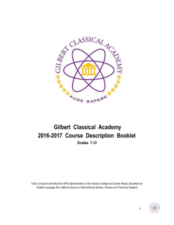 GCA Course Description Booklet