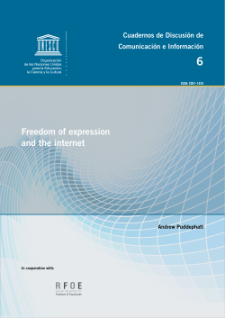 Freedom of expression and the internet - UNESDOC
