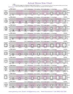 Actual Stone Size Chart