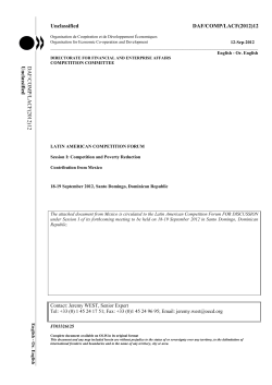 Unclassified DAF/COMP/LACF(2012)12 DAF/COMP