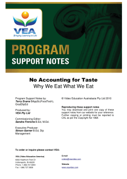 No Accounting for Taste Why We Eat What We Eat