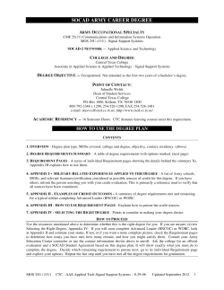 SOCAD Army Degree Plan