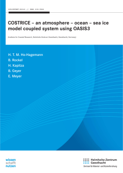 COSTRICE - an atmosphere - ocean - sea ice model coupled