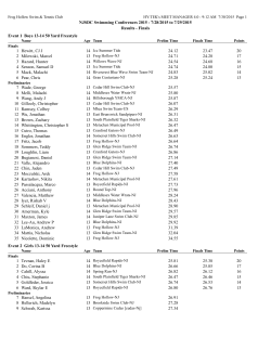 NJSDC Swimming Conferences 2015