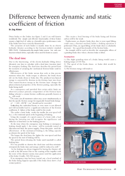 Difference between dynamic and static coefficient of friction